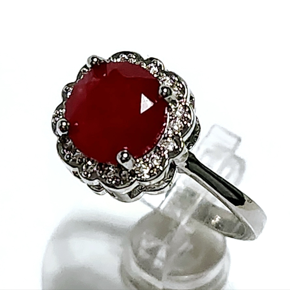 1.30 ct Ruby Silver Ring
